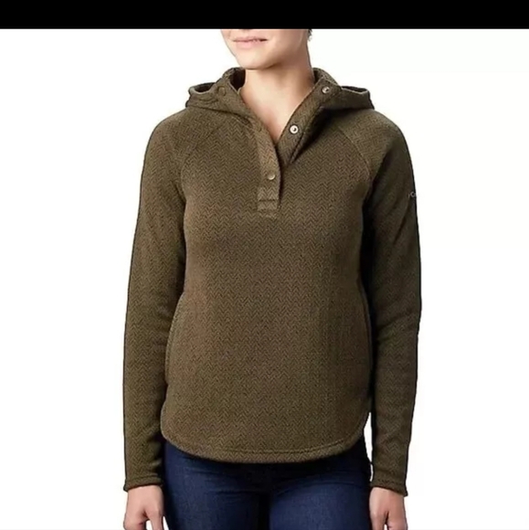 Columbia Tops - Columbia Darling Days II Pullover Hoodie Olive Green Women size small